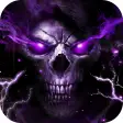 3D Blue Flaming Skull Theme Launcher