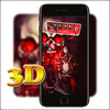 3D Red Gothic Blood Skull Laun