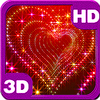 3D Sparkle Glitter Heart