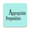 Appropriate preposition