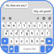 Blue White Chat Keyboard Theme