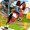 Cartoon Horse Riding