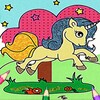 Coloring book unicorn glitter