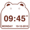 Cute Bear Clock Widget