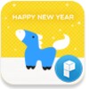 Cute Blue Horse launcher Theme