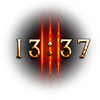 Diablo III numbers Clock Widget