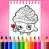 Dolls cupcake coloring pages