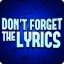 Don't Forget the Lyrics 