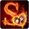 Fire Text Photo Frame