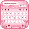 Girly Pink SMS Keyboard Backgr