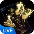 Gold butterfly live wallpaper