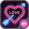 Lovely Theme Neon Cupid Heart