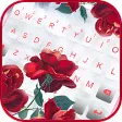 Marble Red Rose Keyboard Theme