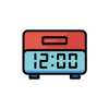 Material digital clock widget with google fonts