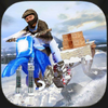 Mountain Snow Bike Rider Stunt