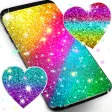 Multi color glitter wallpaper