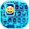 Neon Blue Emoji Keyboard