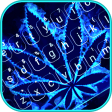 Neon Blue Weed Keyboard Theme