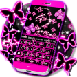 Neon Butterflies Keyboard