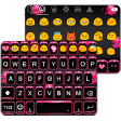 Pink Neon Emoji Keyboard Theme