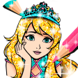 Princess Coloring Book Glitter