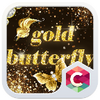 Shining theme: Sparkle Gold Butterfly wallpaper HD