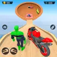 Superhero Mega Ramp Bike Stunt