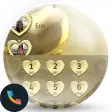 Theme Dialer Metal Gold Heart