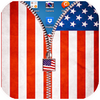 USA Flag Zipper Lock