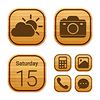 Wow Engraved Wood Icon Pack